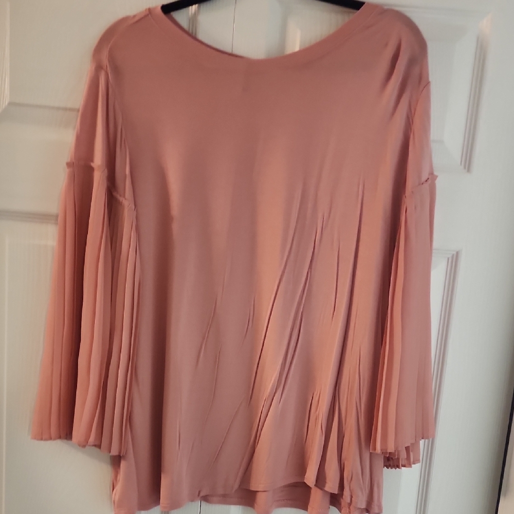 Lane Bryant Blush Pink Flowy Blouse